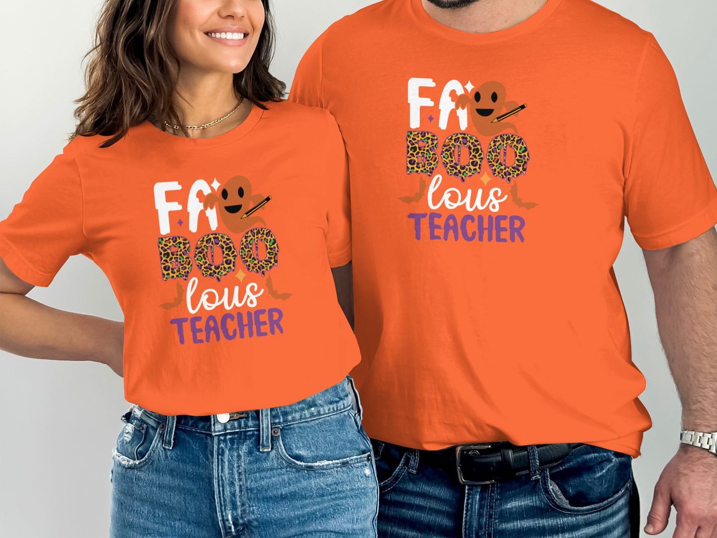 Fun Boo Halloween Themed Teacher T-Shirt product type