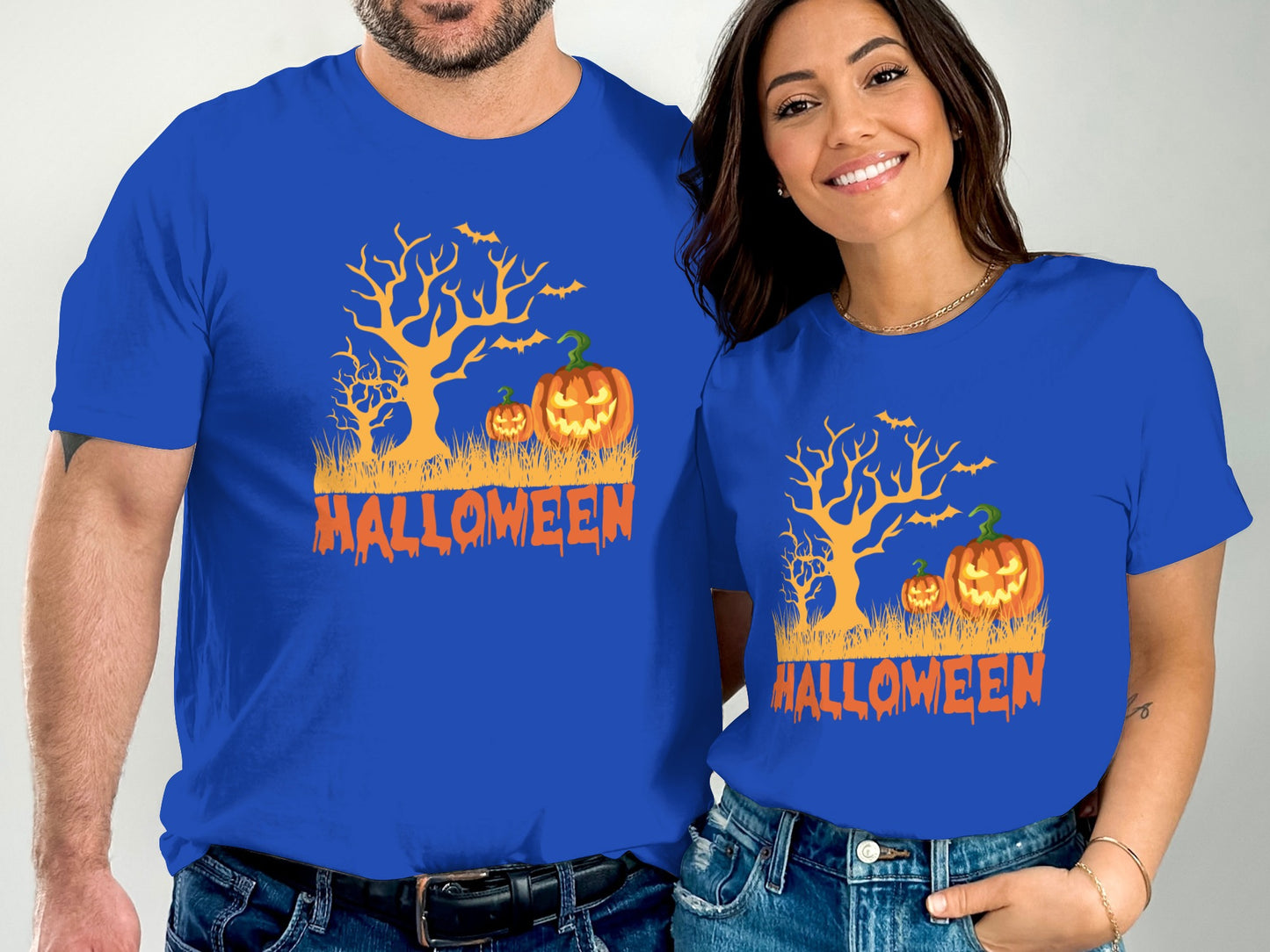 Halloween Tree and Pumpkins Festive T-shirt product type