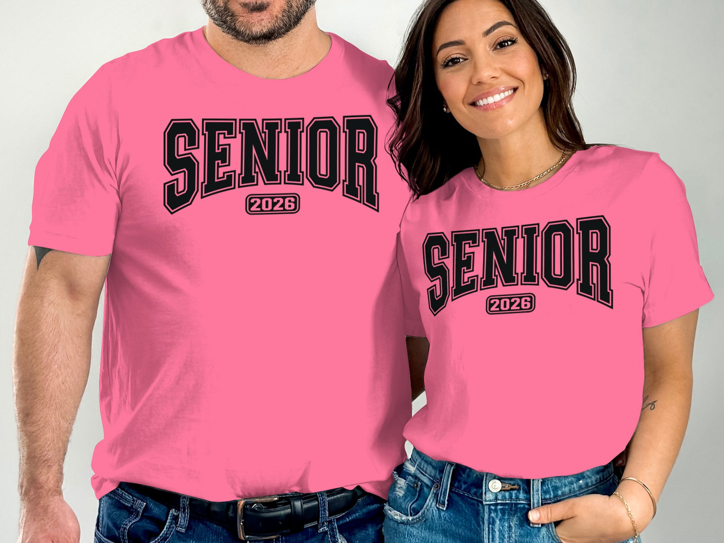 Senior 2026 Bold Text Matching T-Shirt product