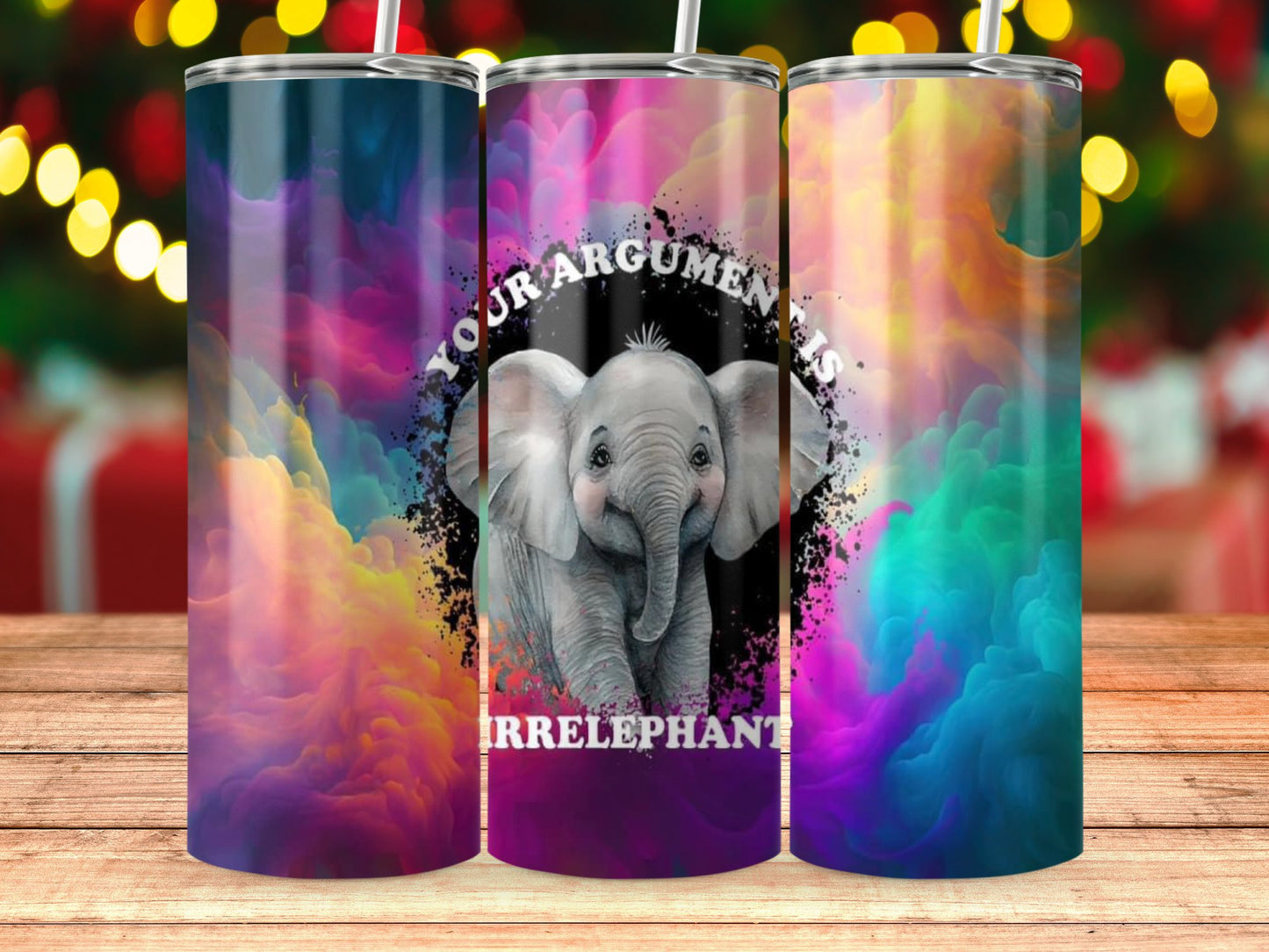 Colorful Elephant Insulated Design Tumbler product