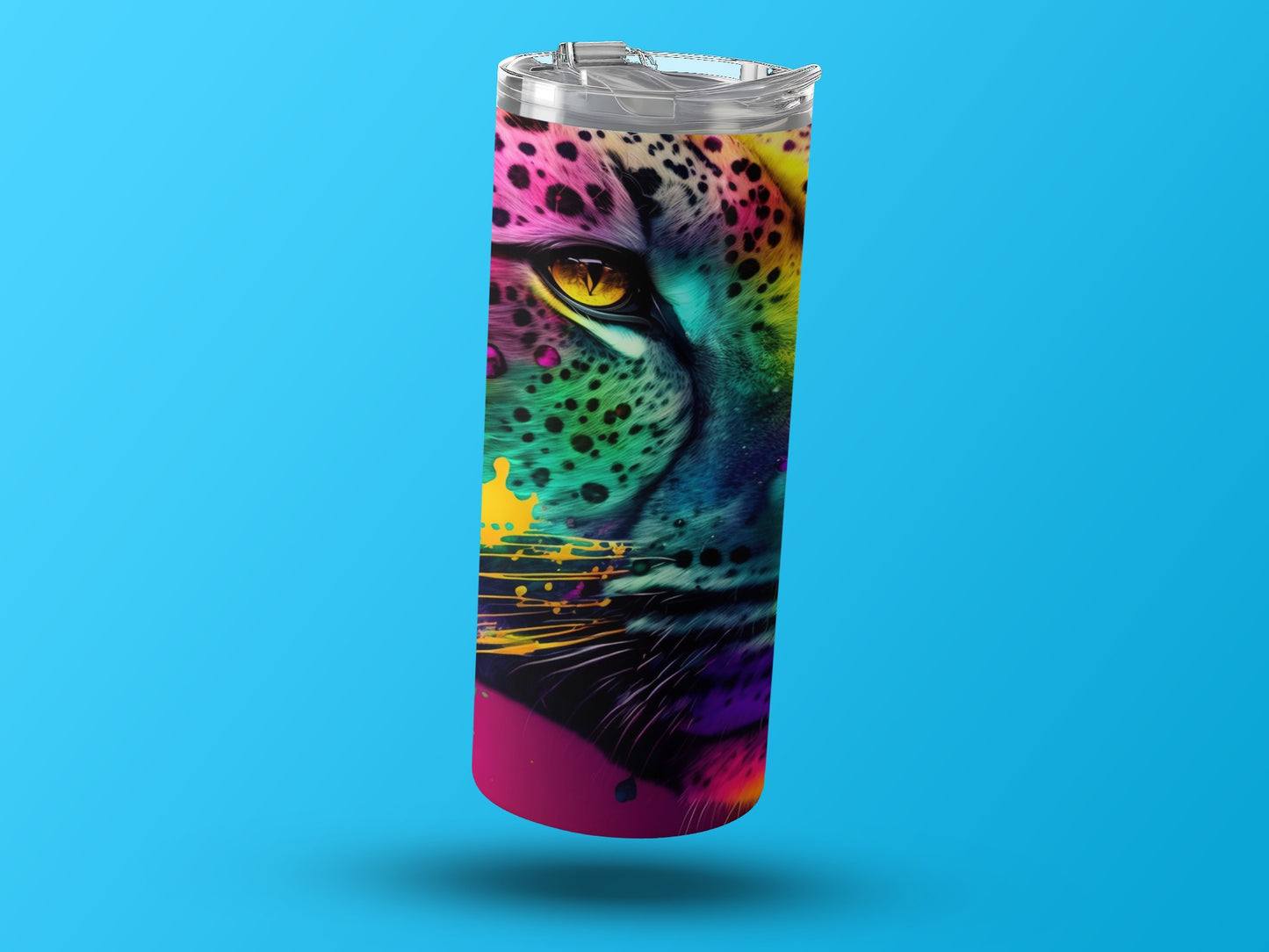 Colorful Leopard Face Design Printed Tumbler product