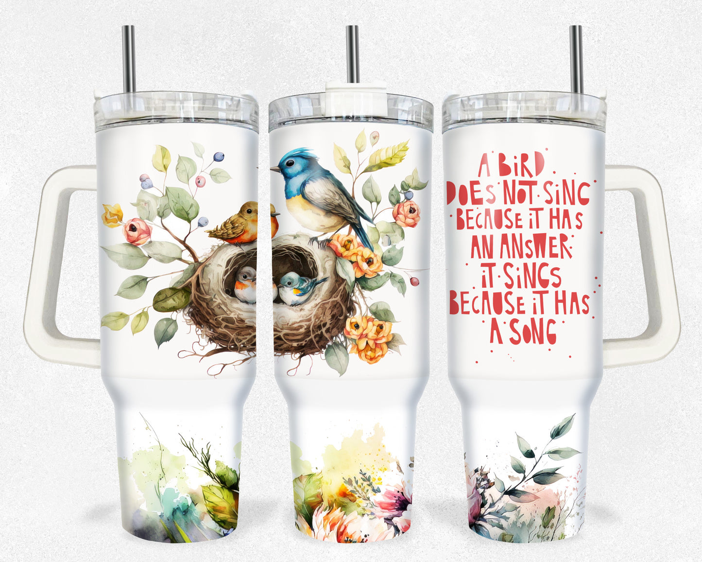 A Bird Does Not Sing 40 oz tumbler