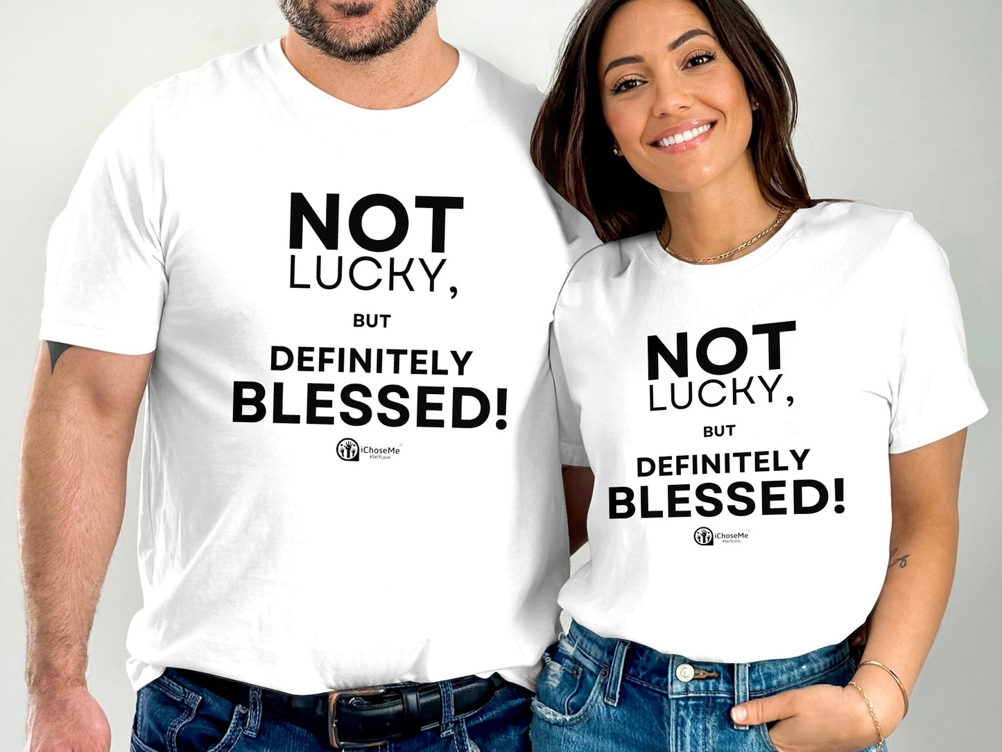 Not Lucky Definitely Blessed--Short Sleeve Shirt