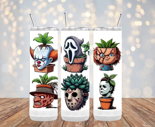 Adorably Spooky Horror Character Plant Pot Tumblers