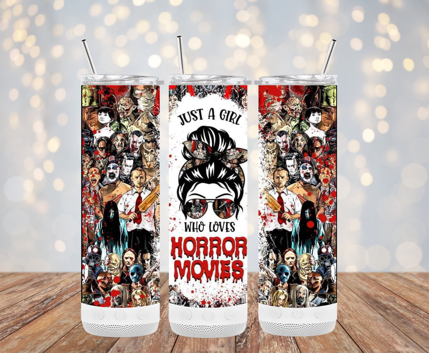 Just A Girl Who Loves Horror Movies Tumblers