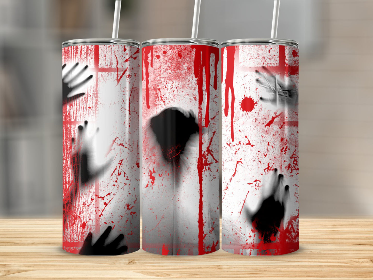 Horror Wall (Halloween Tumblers)