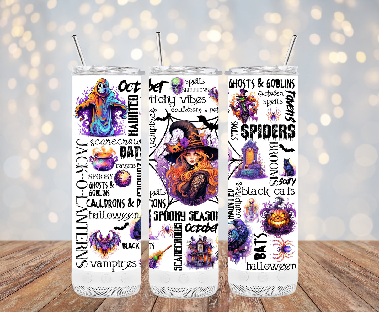 Halloween Witchy Vibes Spooky Season October Spell Tumblers