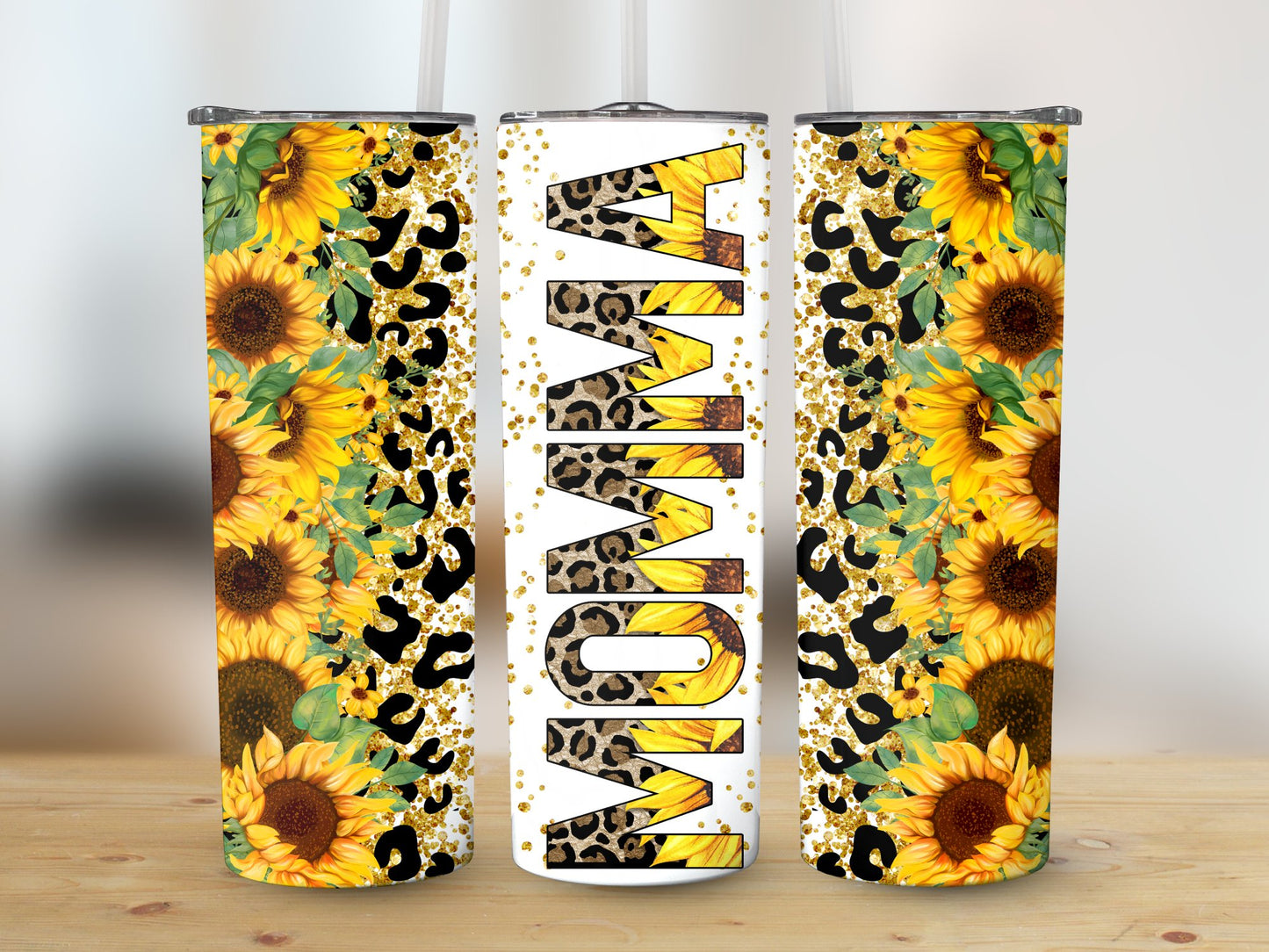 Blessed Momma Leopard Tumbler