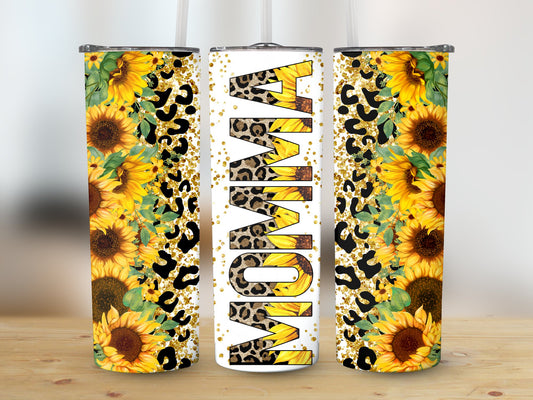 Blessed Momma Leopard Tumbler
