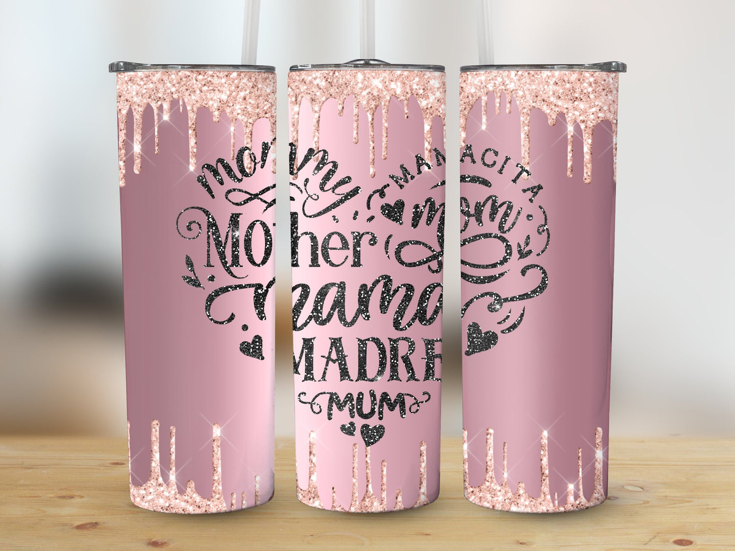 Heart of Mother names Tumbler