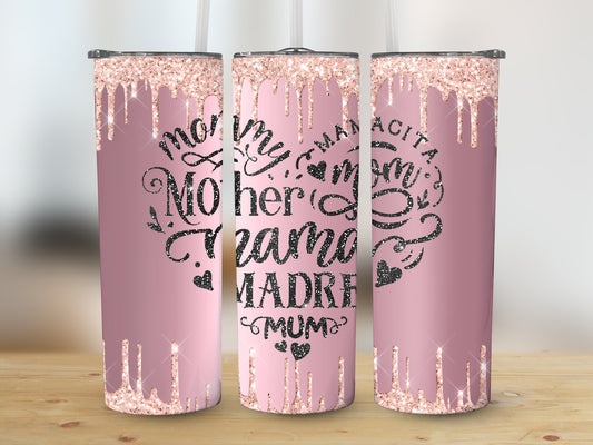 Heart of Mother names Tumbler