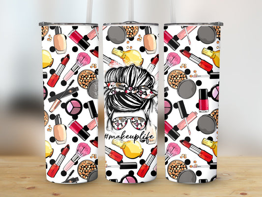 Makeup Life Messy Bun 2 Tumbler