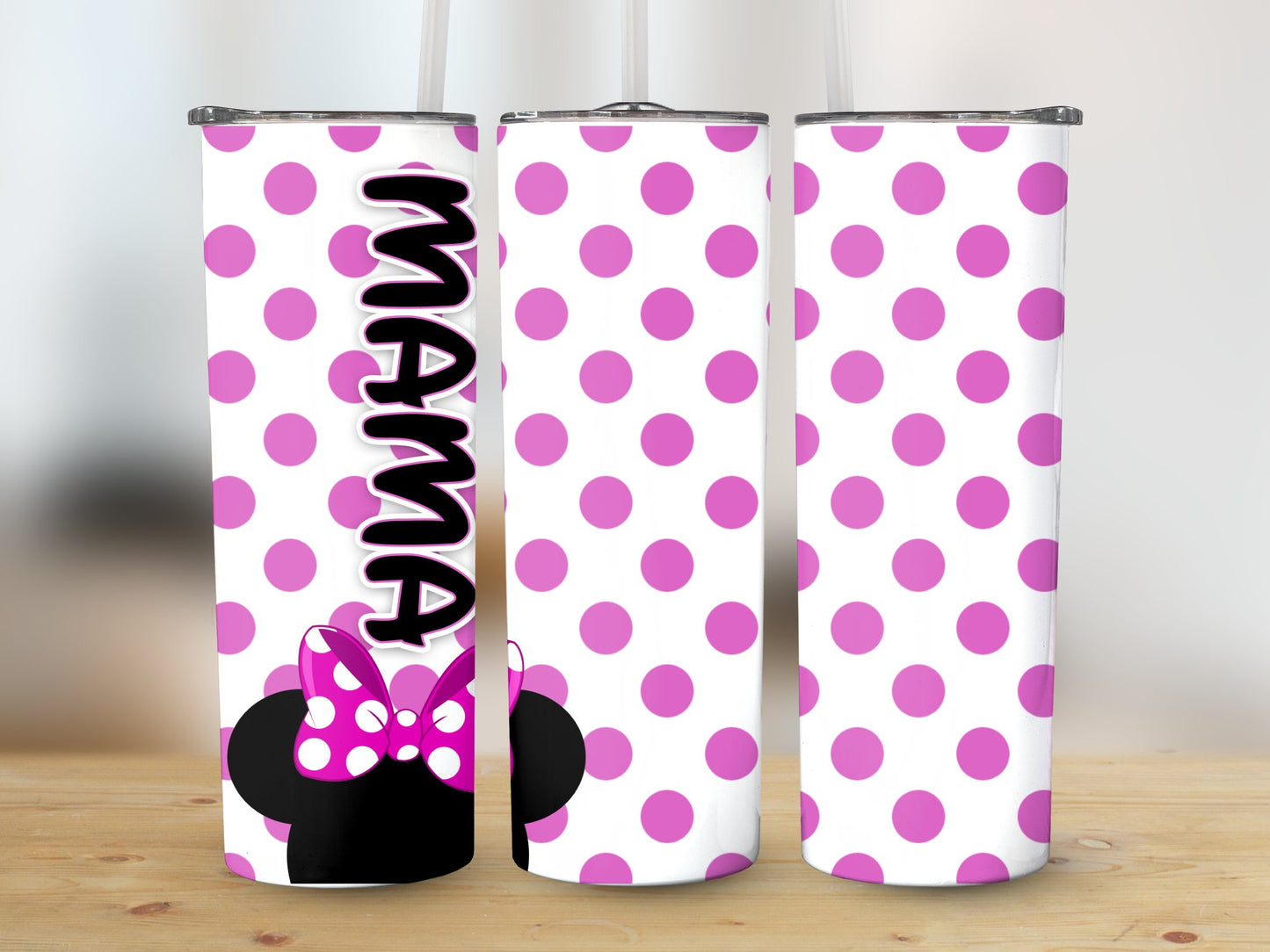 Mama Mini Pink Dots Tumbler