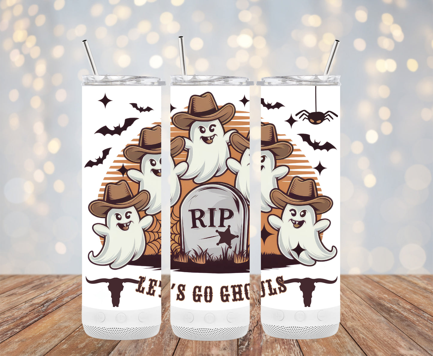 Let's Go Ghouls with Cowboy Hats Tumblers