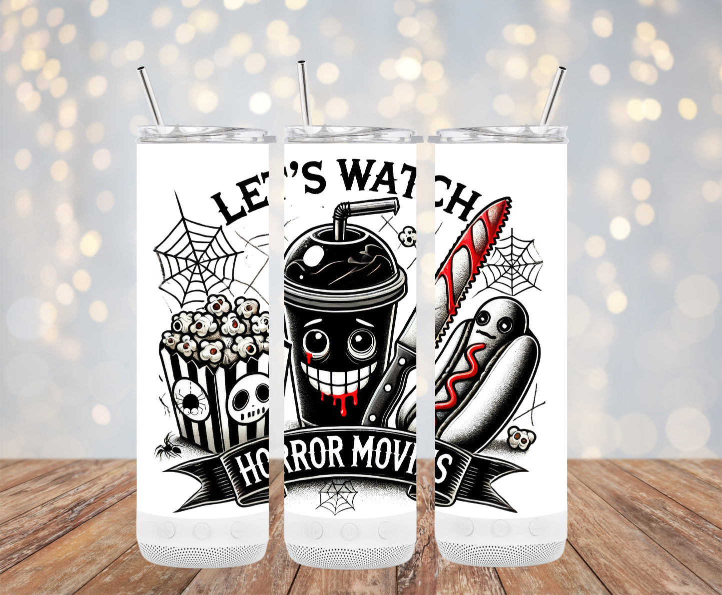 Let's Watch Horror Movies Graphic Tumblers
