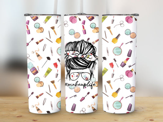 Makeup Life Messy Bun 1 Tumbler