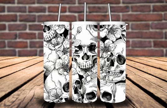 Black and White Skull 90905 Tumbler