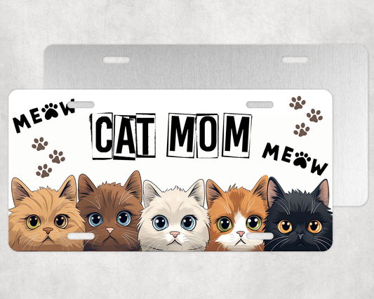Cat Mom License Plate