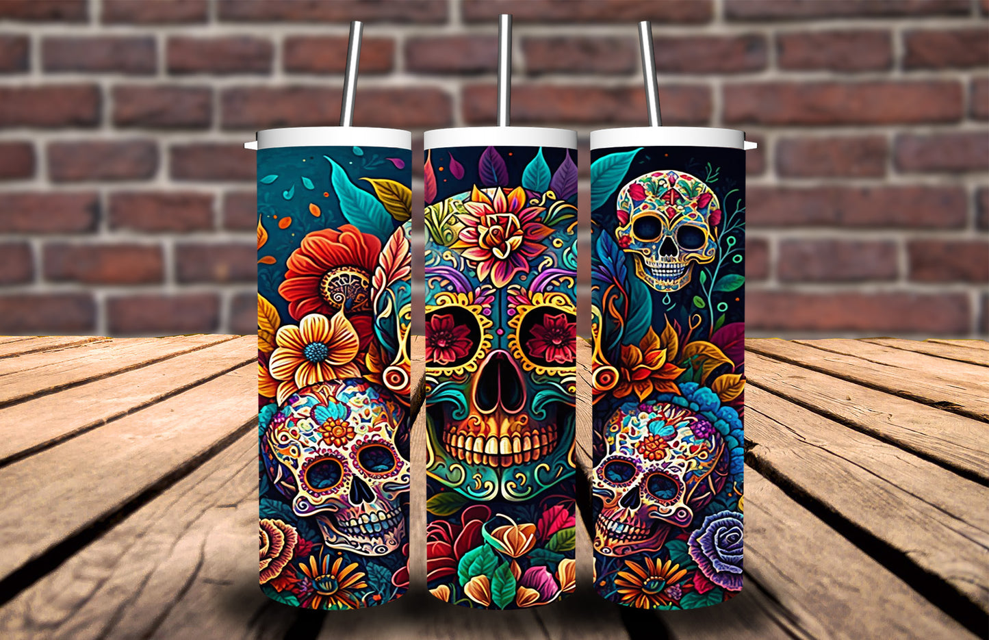 Colorful Sugar Skull 90897 Tumbler