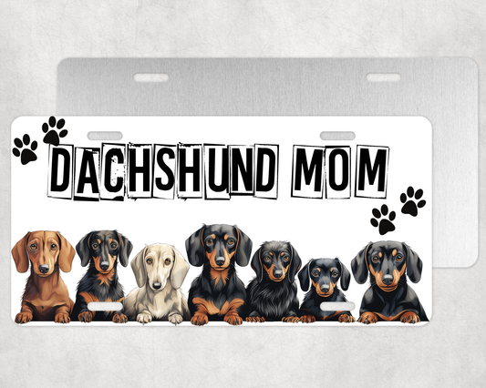 Dachshund Mom License Plate