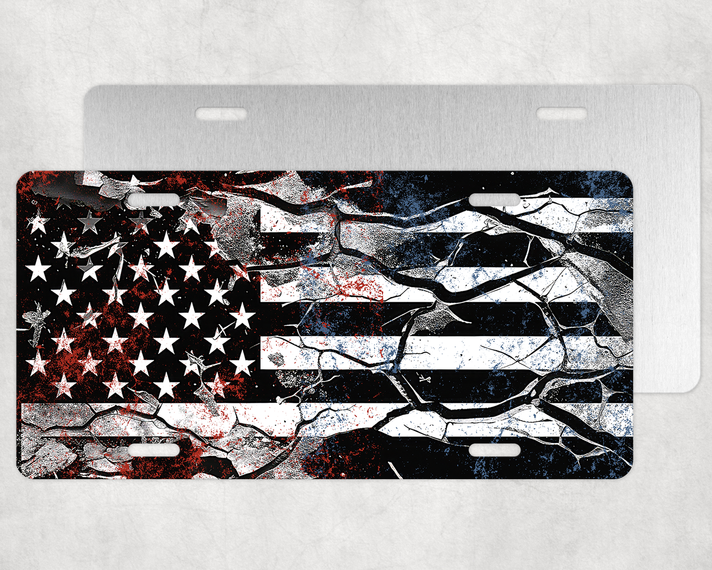 Flag License Plate