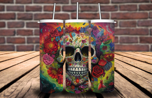 Flower Skull 90913 Tumbler