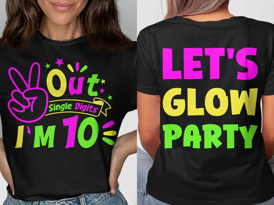 10th Birthday Glow Party T-Shirt
