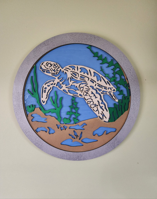 Sea Turtle 3D Wooden Wall hanger