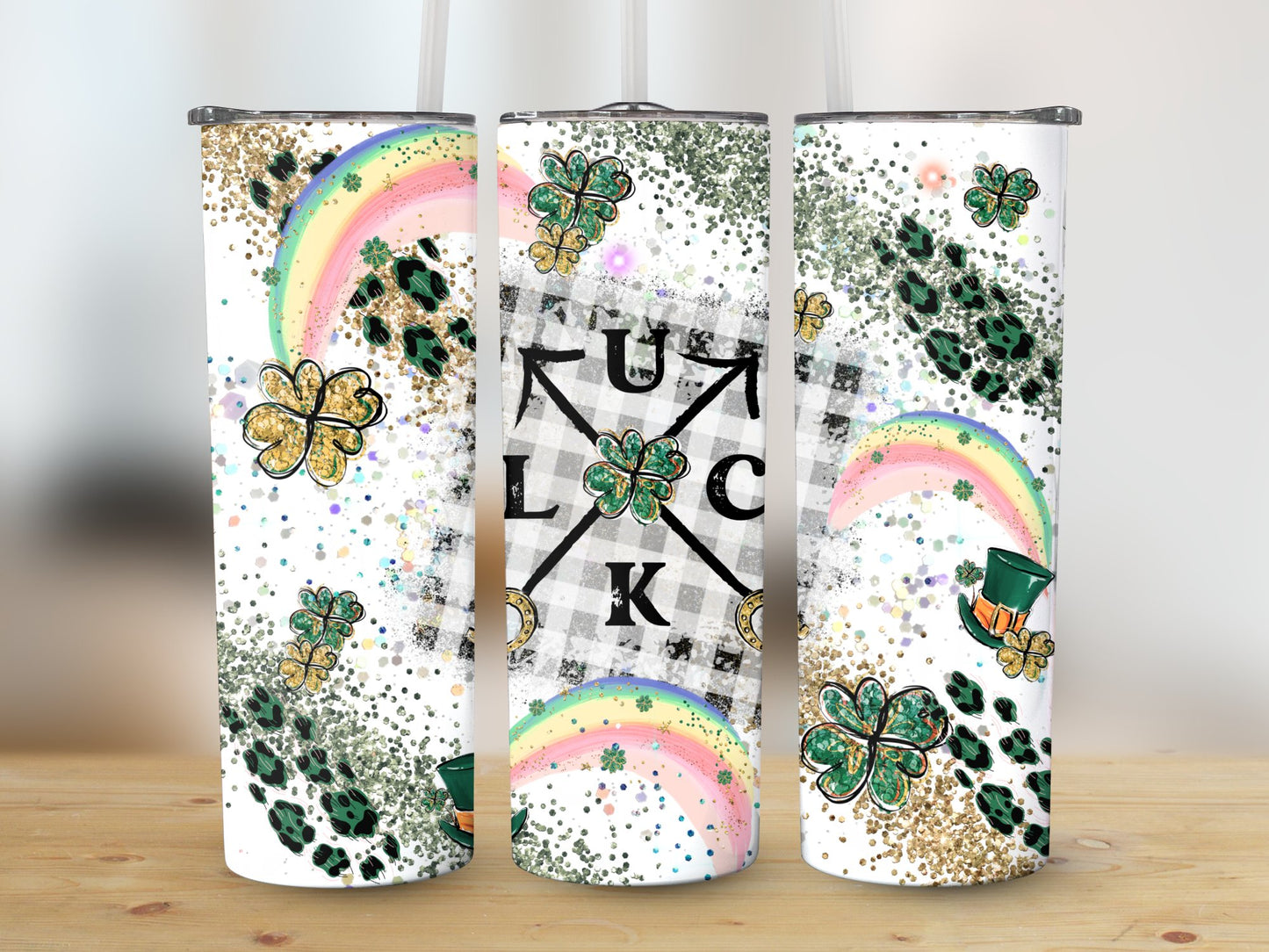 Luck Leopard Plaid (St. Patrick's Tumbler)