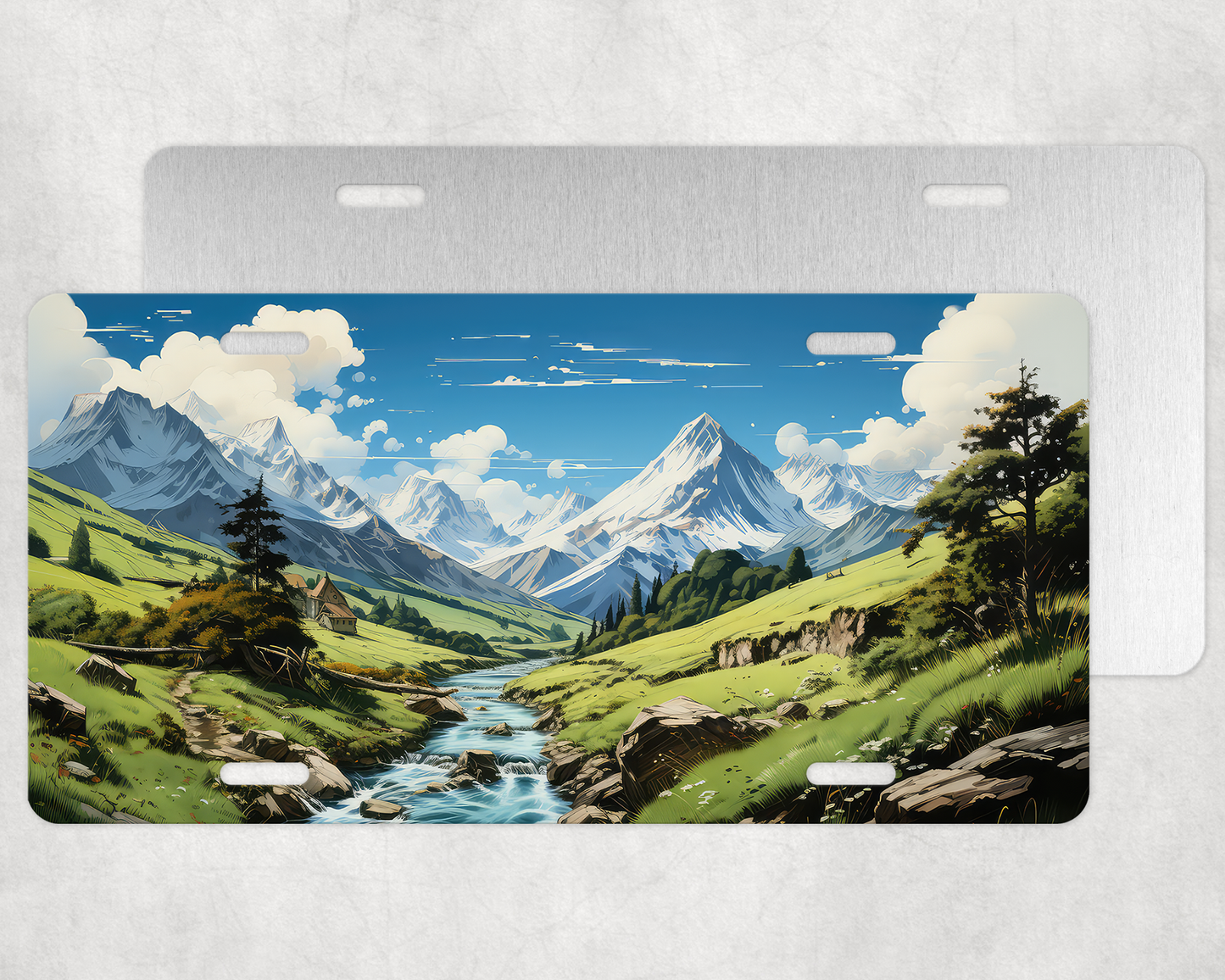 Mountains License Plate