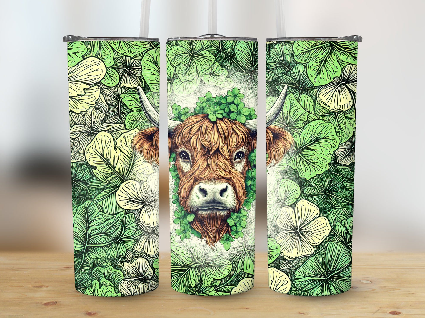 St. Patrick Highland Cow (St. Patrick's Tumbler)