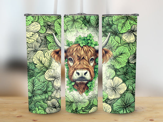 St. Patrick Highland Cow (St. Patrick's Tumbler)