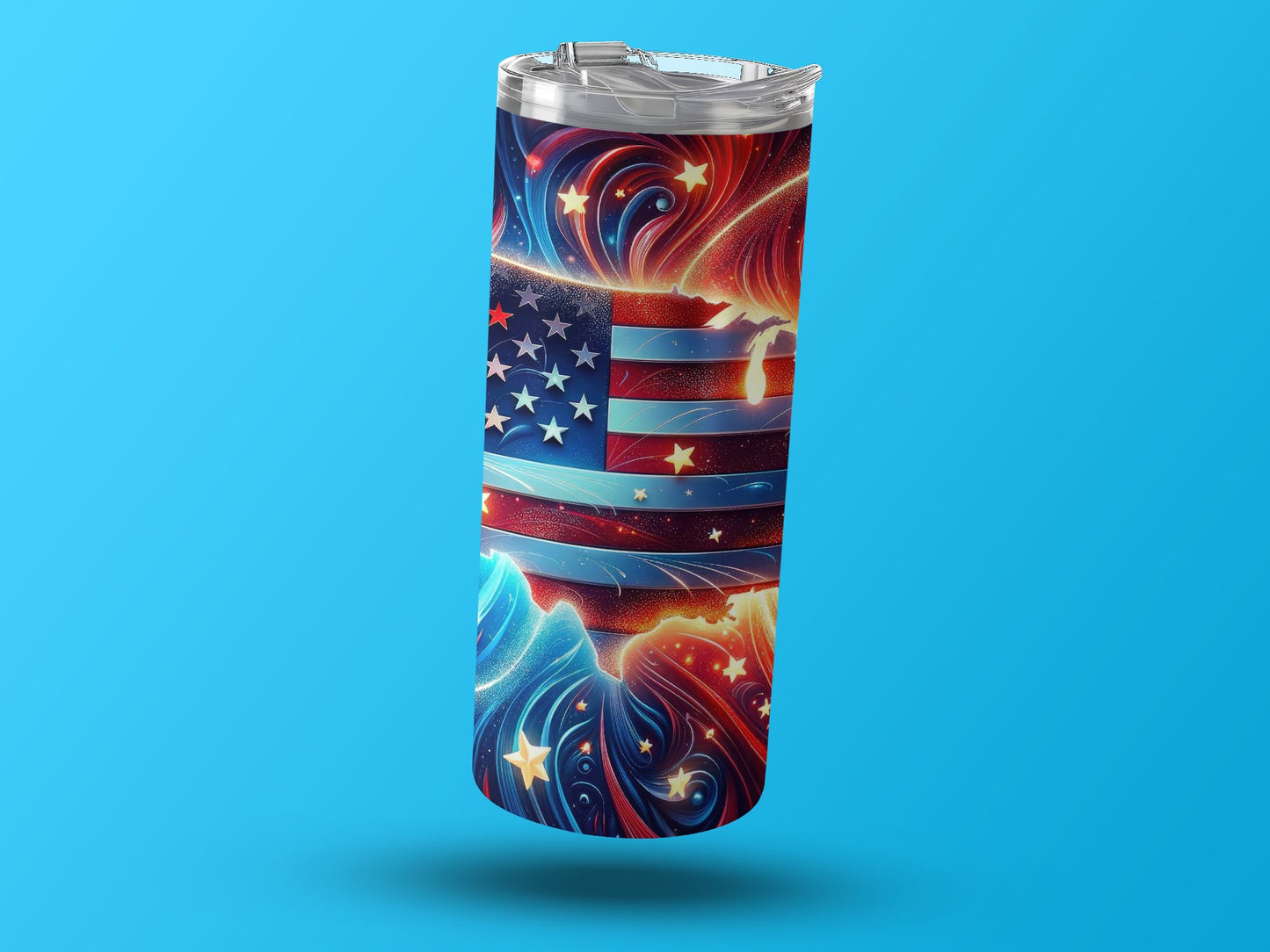 Patriotic Swirls and Stars USA Flag (4th July Tumblers) 8371302