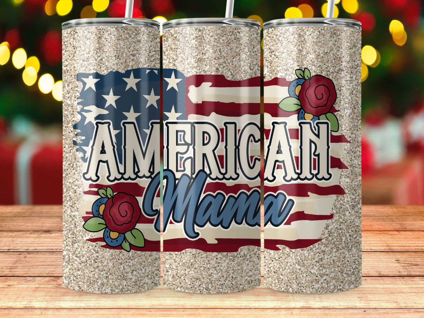 Patriotic American Mama (4th July Tumblers) 8371615