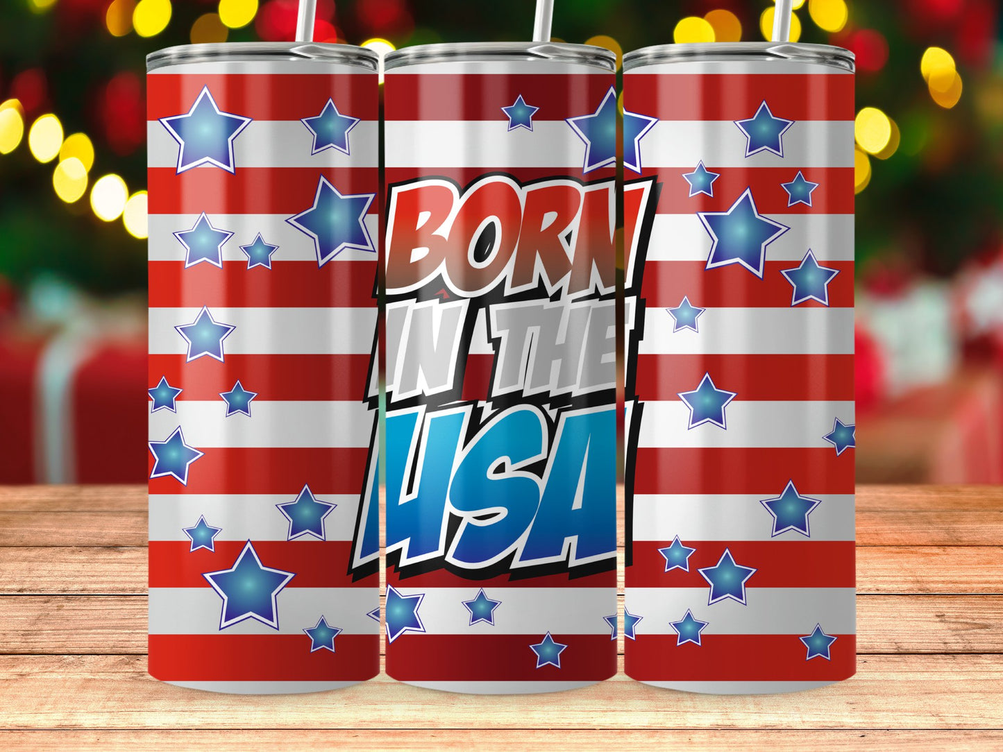 Patriotic Born in the USA Star-Spangled (4th July Tumblers) 8371288
