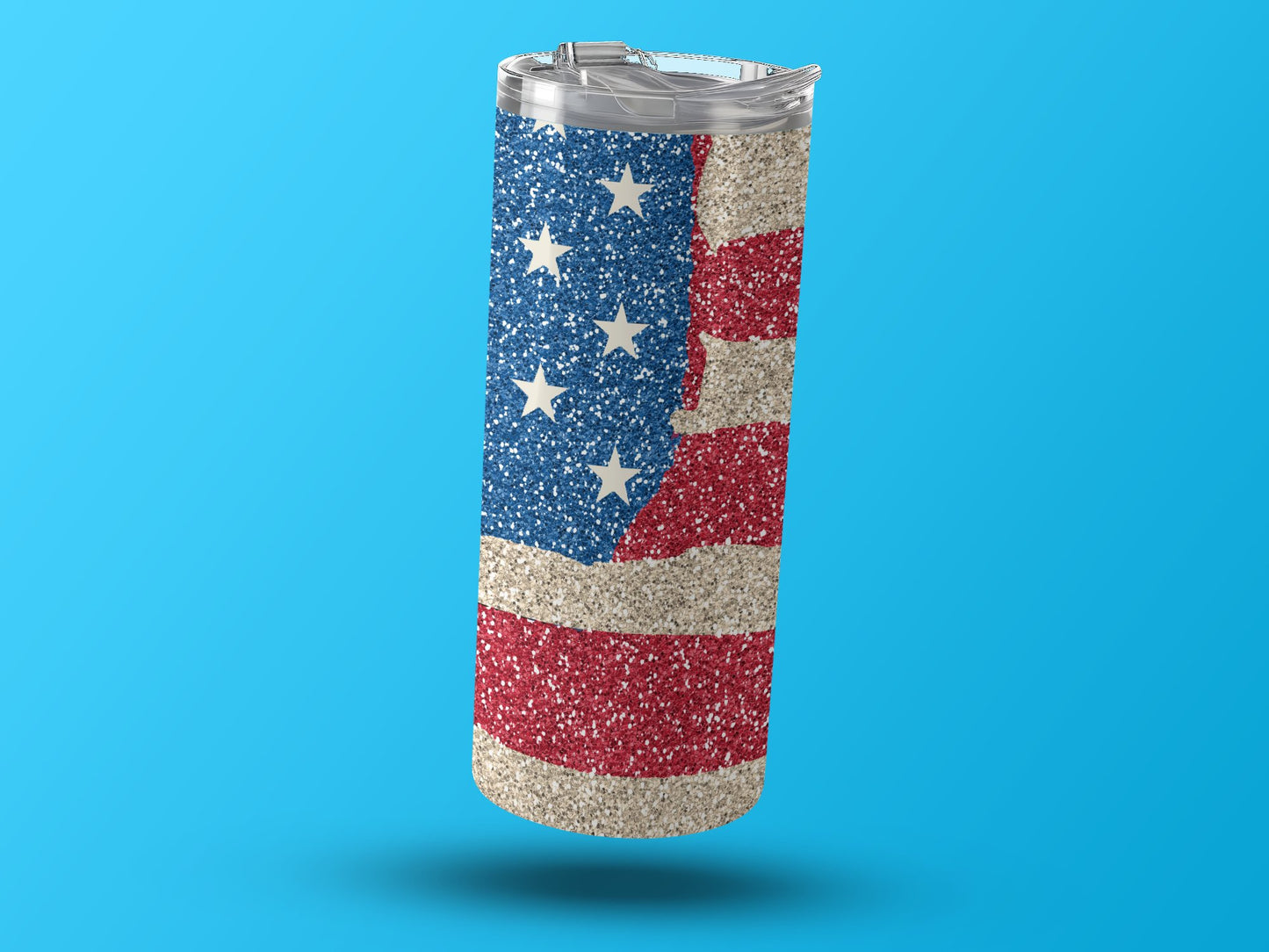 Patriotic Glitter USA Flag (4th July Tumblers) 8371614