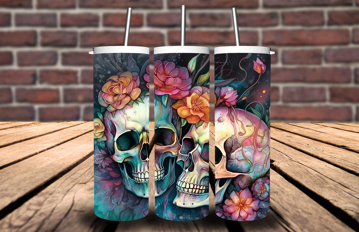 Flower Skull 90903 Tumbler