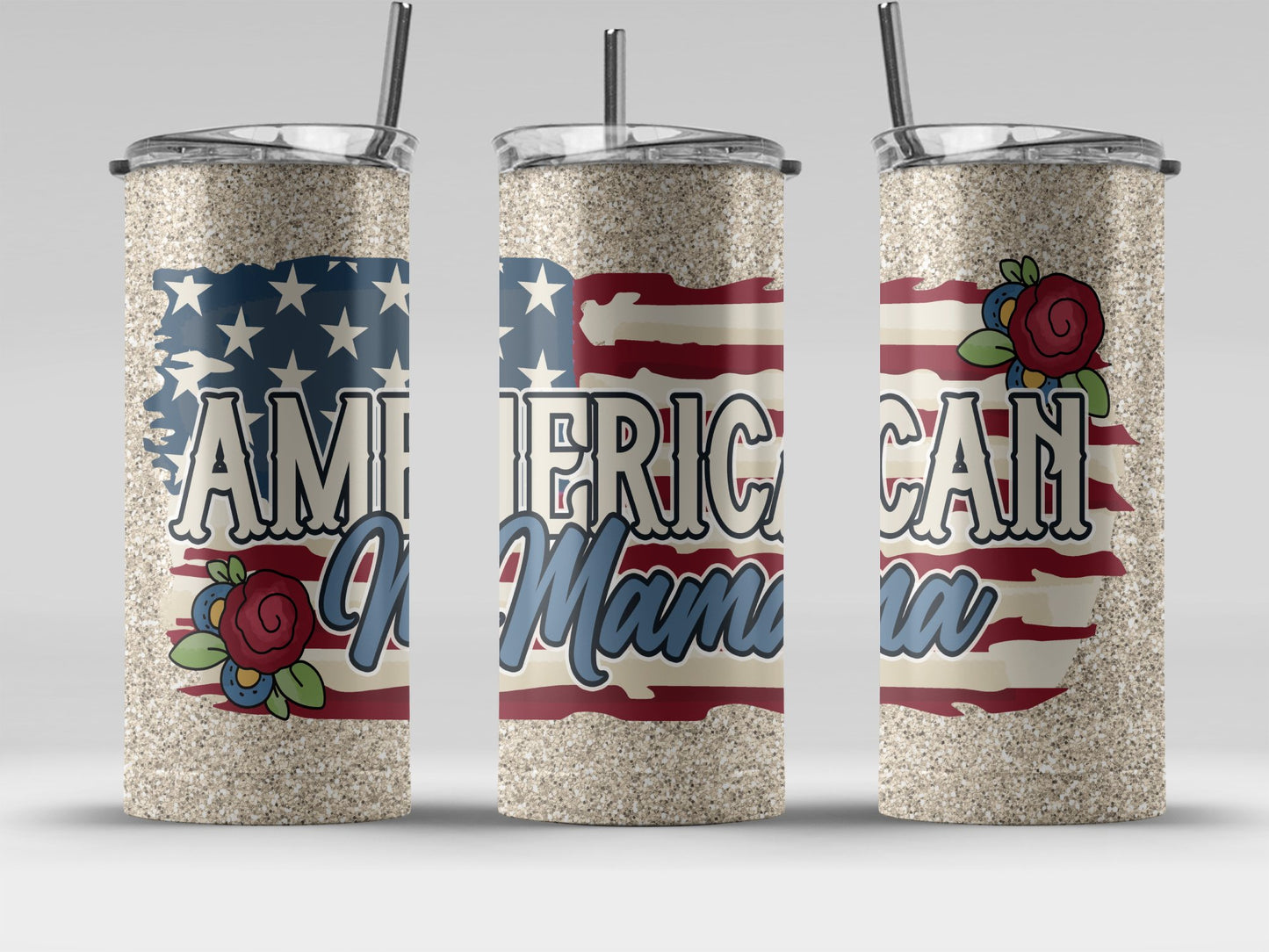 Patriotic American Mama (4th July Tumblers) 8371615