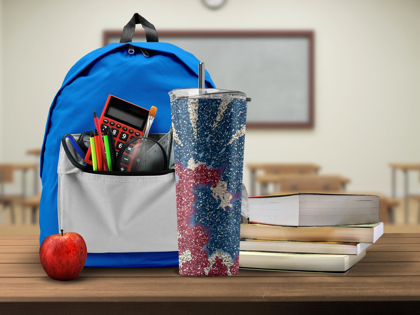 Patriotic Red Blue Sparkle Firework (4th July Tumblers) 8371611