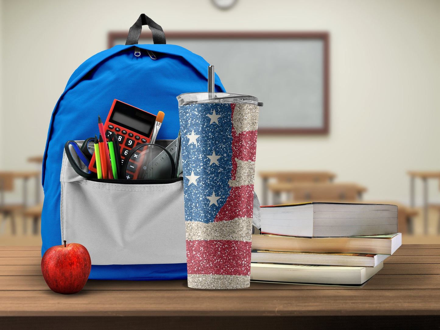 Patriotic Glitter USA Flag (4th July Tumblers) 8371614