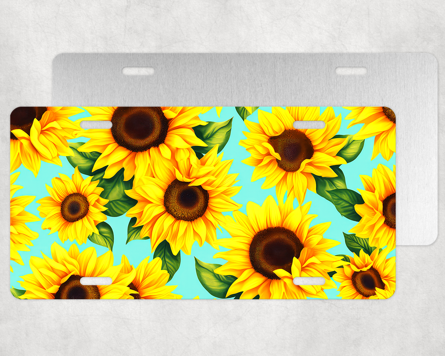 Sunflower 4 License Plate