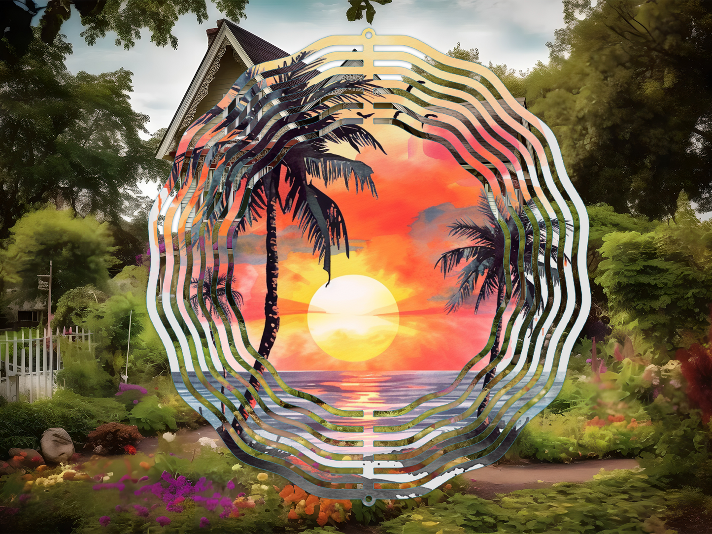 Watercolor Beach 2 Wind Spinner
