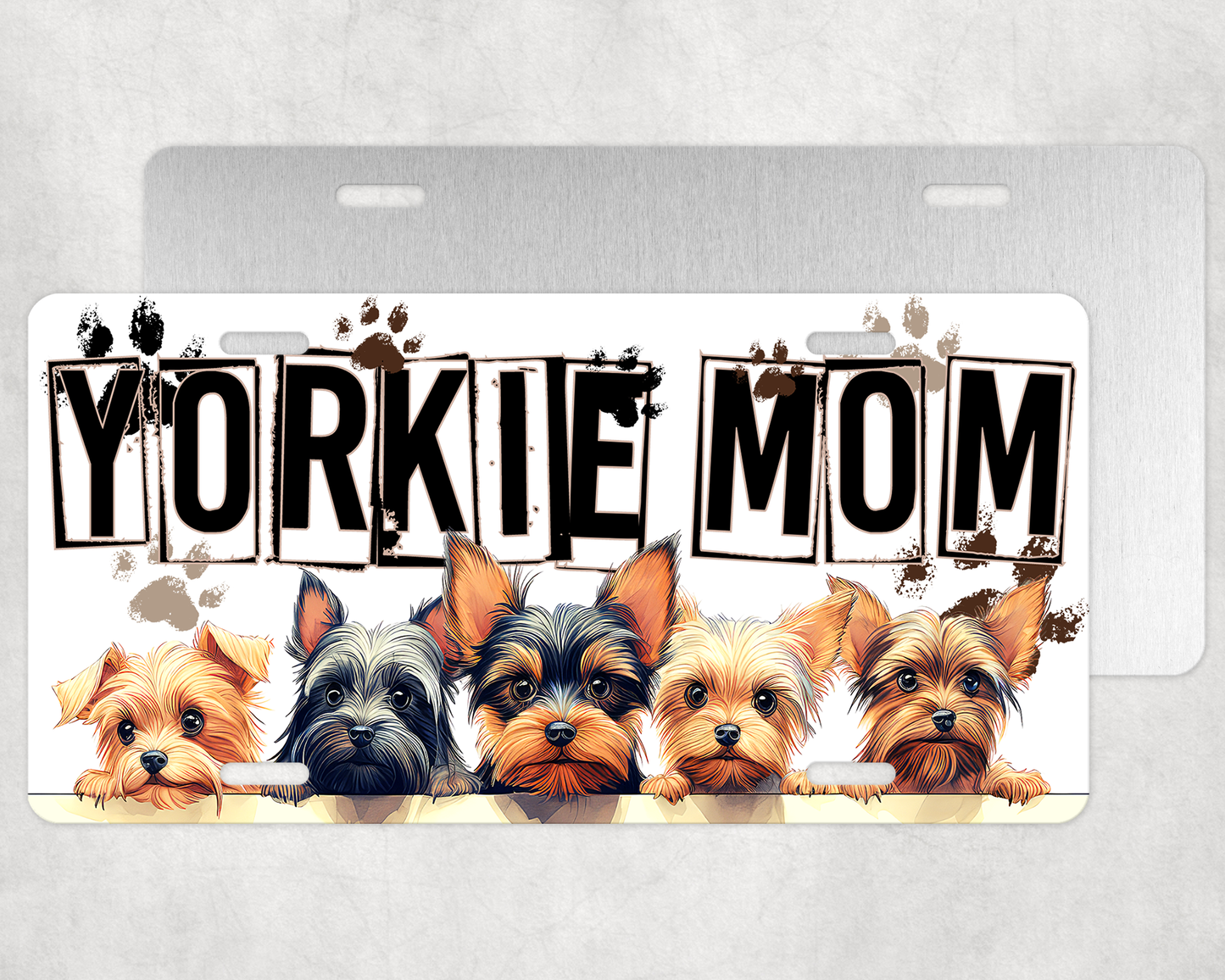 Yorkie Mom License Plate