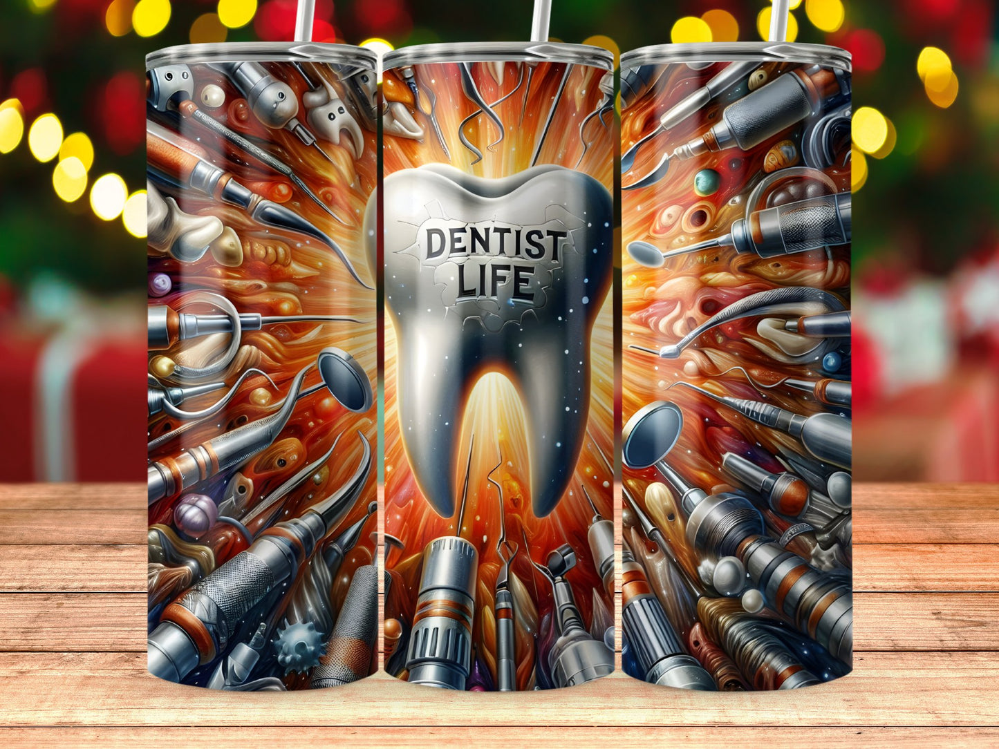 Vibrant Dentist Life Illustration Tumbler product