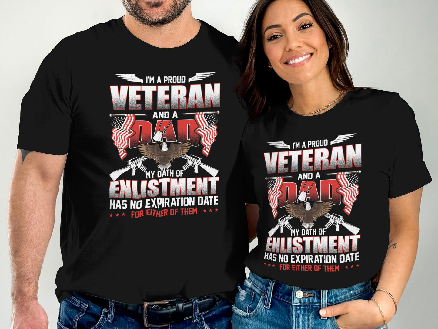 Proud Veteran and Dad Oath of Enlistment T-shirt product type