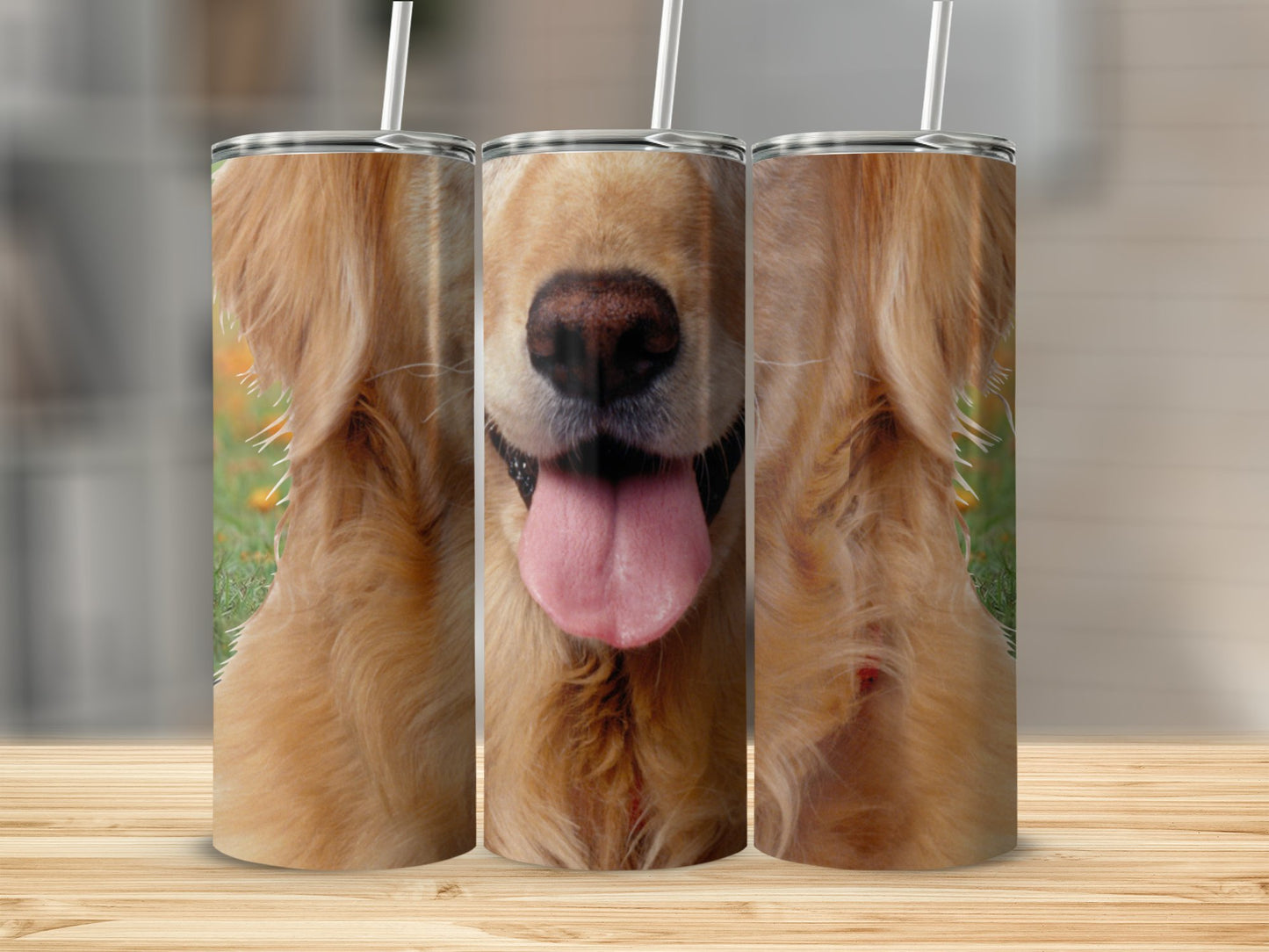 Cute Dog Face Print Tumbler for Everyday Use product