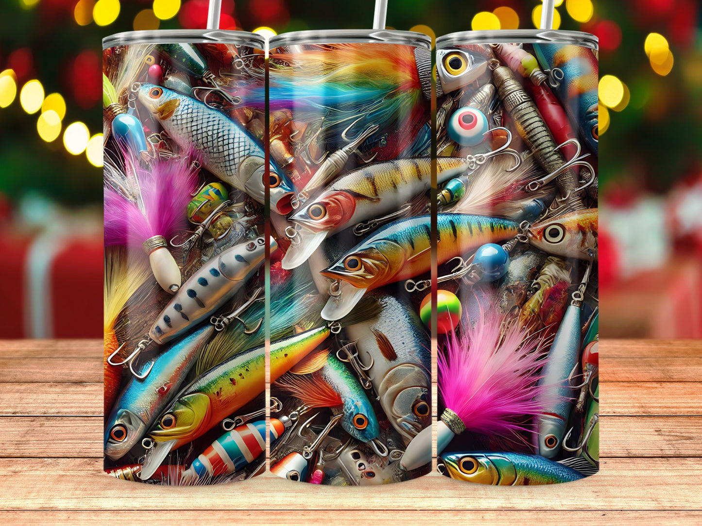 Colorful Fishing Lures Designer Tumbler product