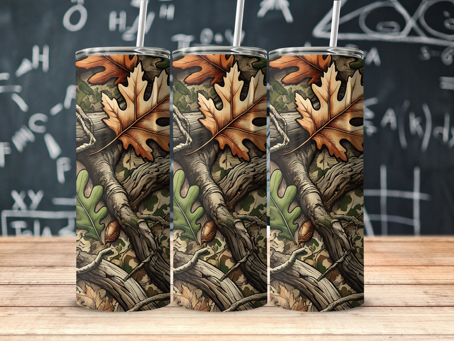 Oak Leaf and Wood Camouflage Tumbler Drinkware product type