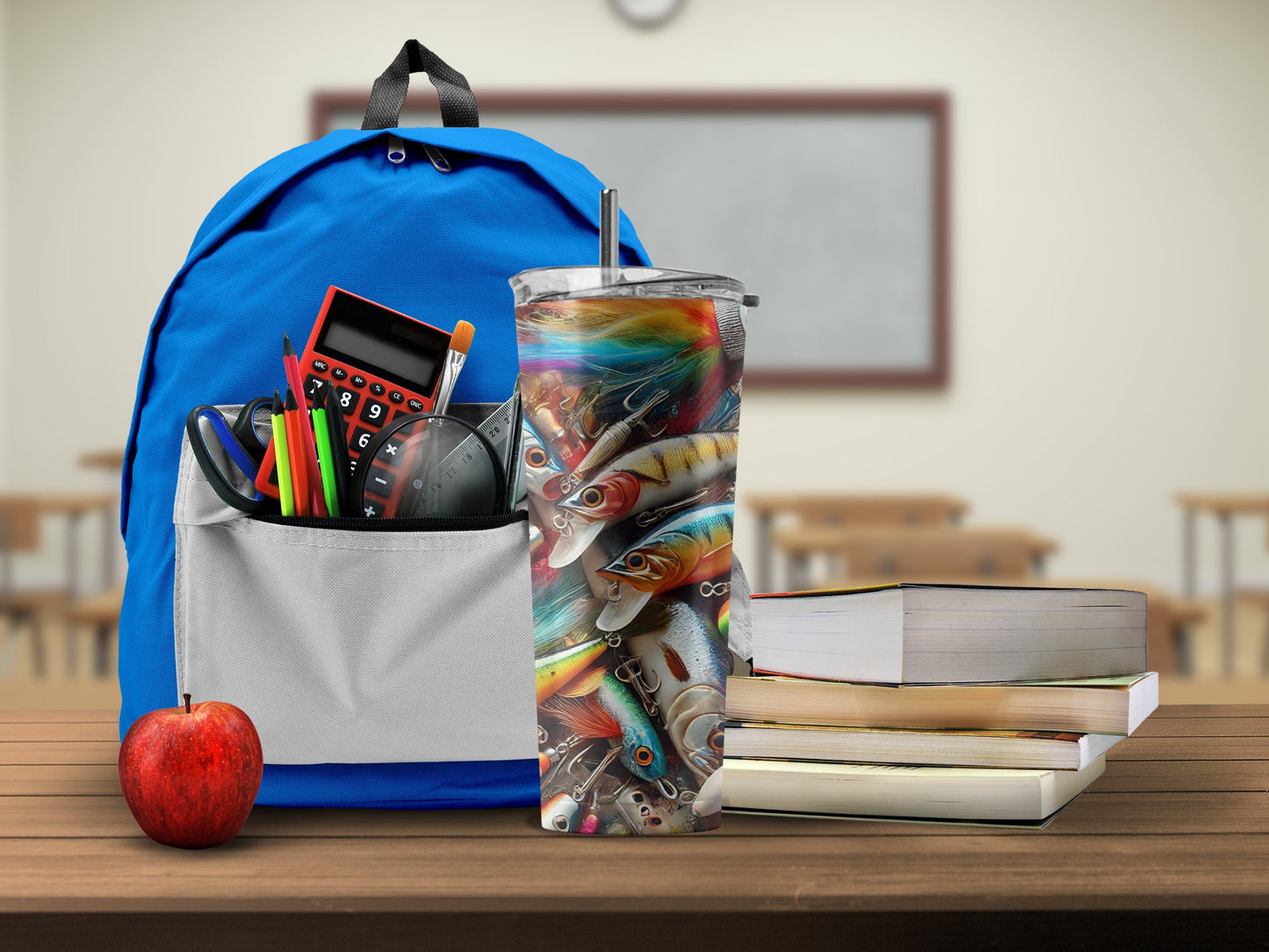 Colorful School Backpack with Stationery Holder product type
