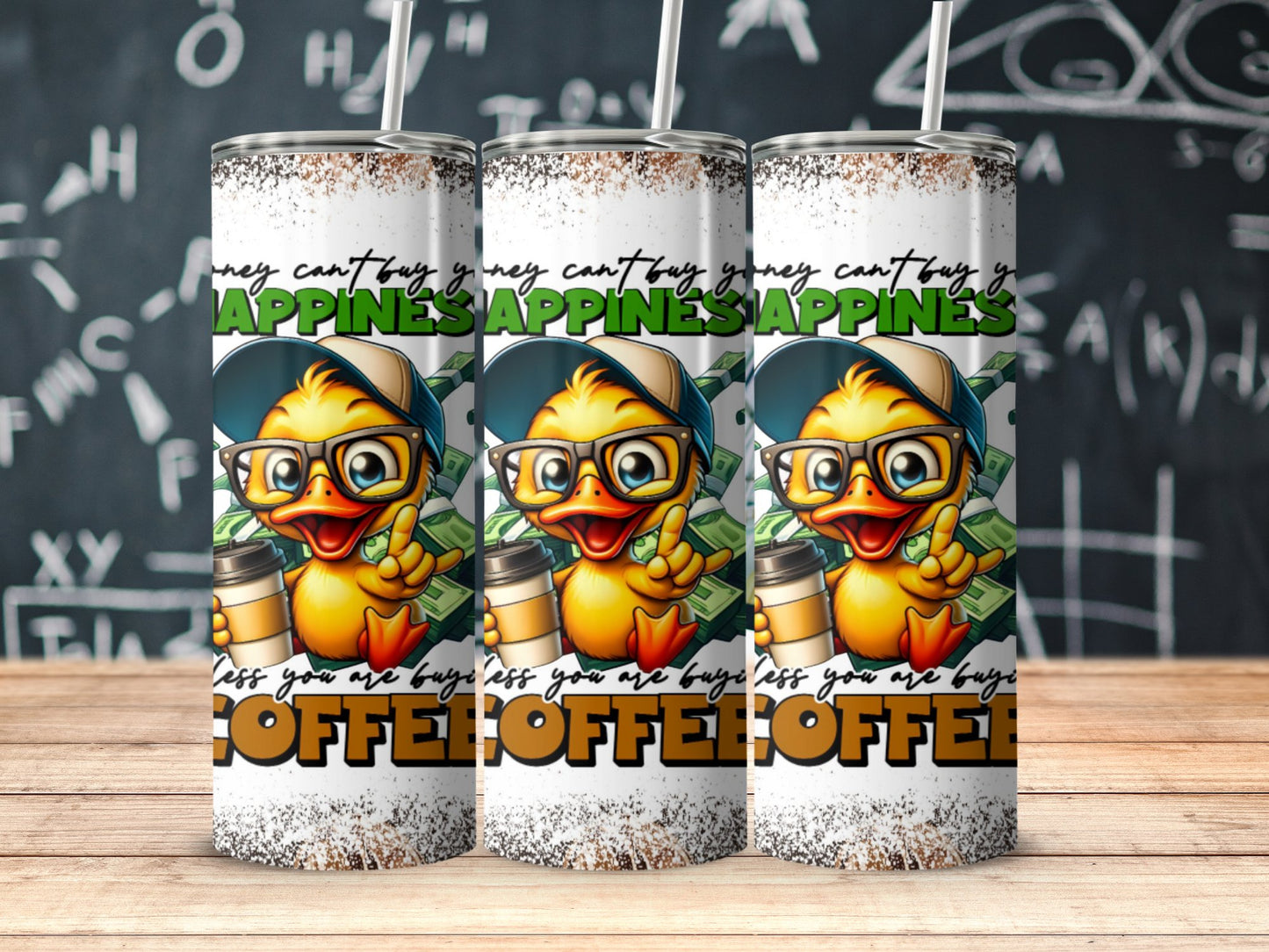 Happiness and Coffee Cartoon Character Insulated Product